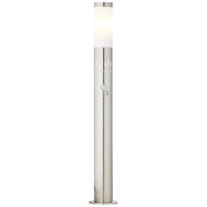 Brilliant - LED Spoljašnja lampa sa senzorom LEIGH LED/0,9W/230V + 1xE27/11W 80 cm IP44 sjajni krom