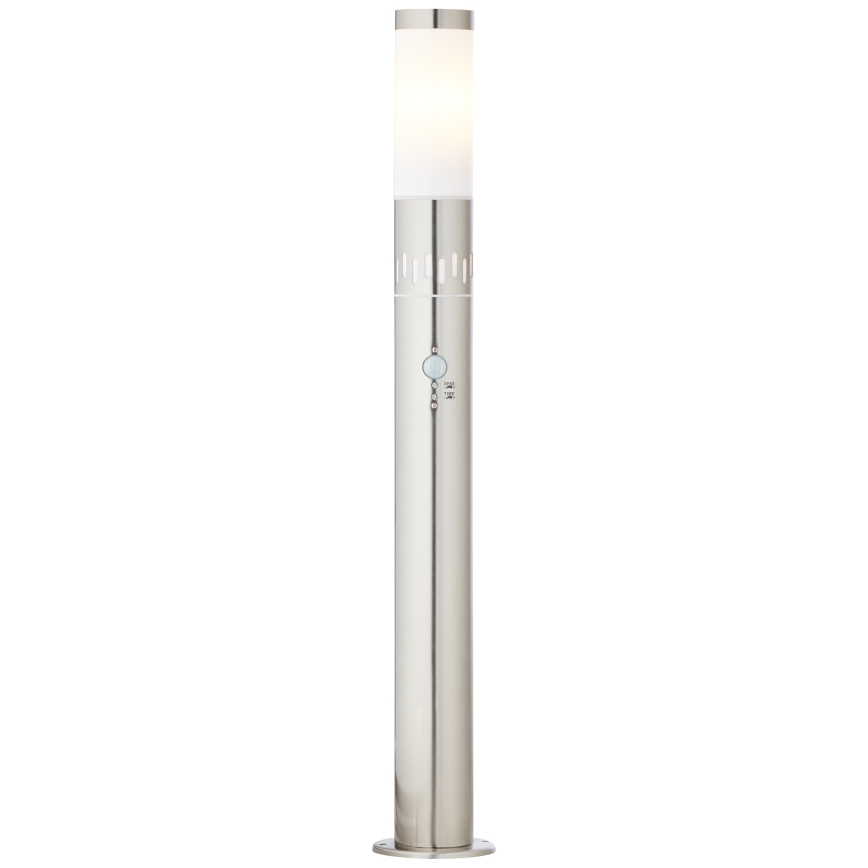 Brilliant - LED Spoljašnja lampa sa senzorom LEIGH LED/0,9W/230V + 1xE27/11W 80 cm IP44 sjajni krom