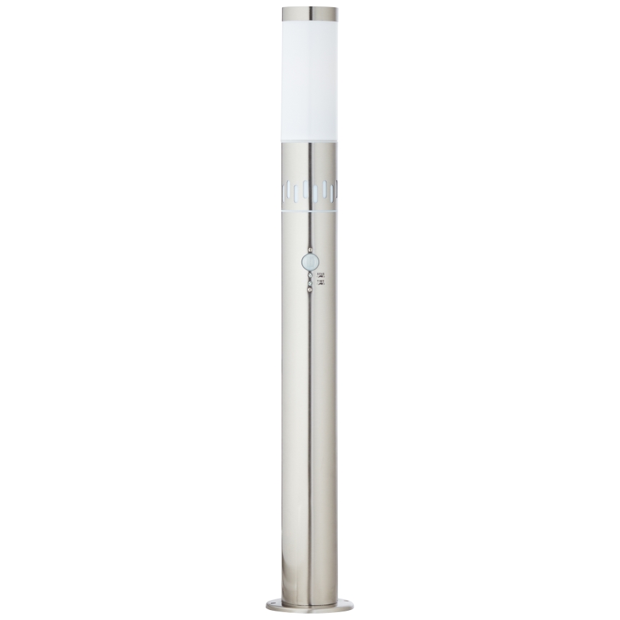 Brilliant - LED Spoljašnja lampa sa senzorom LEIGH LED/0,9W/230V + 1xE27/11W 80 cm IP44 sjajni krom