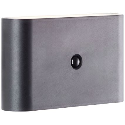 Brilliant - punjiva LED spoljašnja zidna lampa sa senzorom XINO LED/3W/5V 3600 mAh IP44 crna