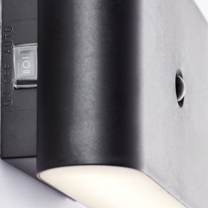 Brilliant - punjiva LED spoljašnja zidna lampa sa senzorom XINO LED/3W/5V 3600 mAh IP44 crna