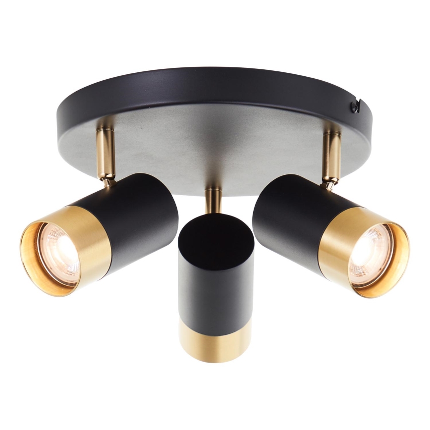 Brilliant - LED spot svetiljka VIGOLO 3xGU10/5W/230V crna/zlatna