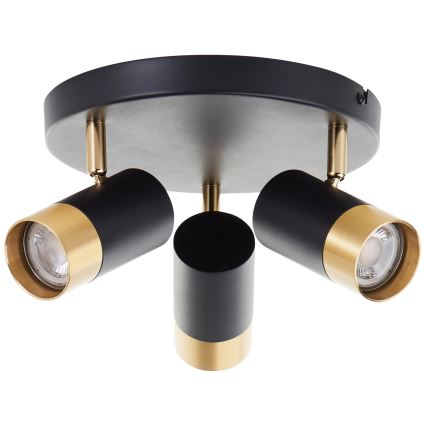 Brilliant - LED spot svetiljka VIGOLO 3xGU10/5W/230V crna/zlatna