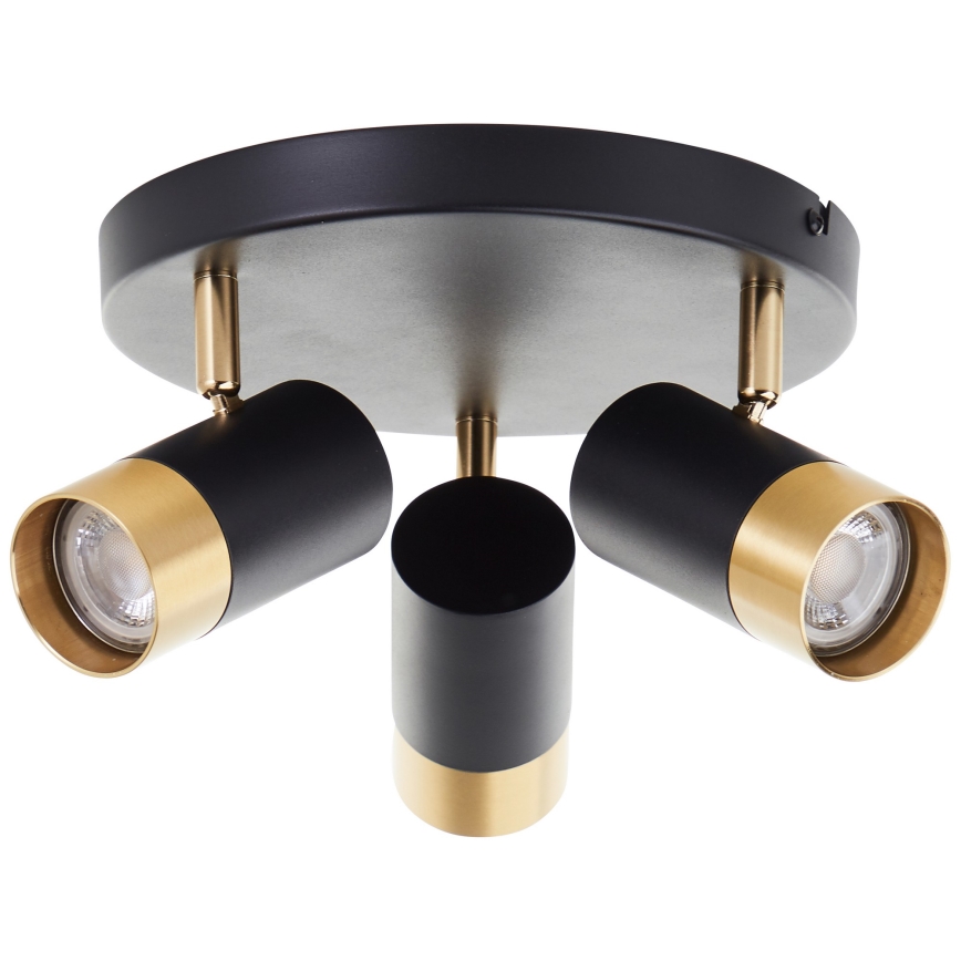 Brilliant - LED spot svetiljka VIGOLO 3xGU10/5W/230V crna/zlatna
