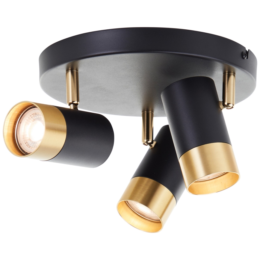Brilliant - LED spot svetiljka VIGOLO 3xGU10/5W/230V crna/zlatna