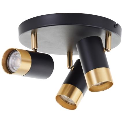 Brilliant - LED spot svetiljka VIGOLO 3xGU10/5W/230V crna/zlatna