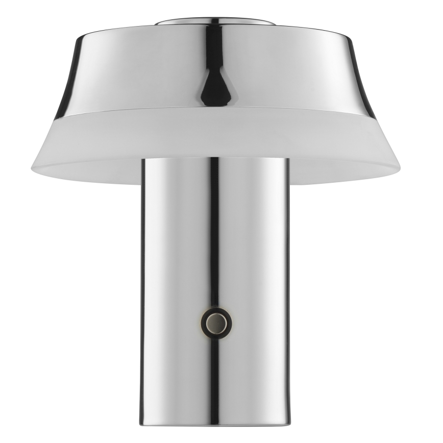 Brilliant - prigušiva punjiva stona lampa na dodir KINICH LED/2,5W/5V 2700K 2600 mAh sjajni hrom