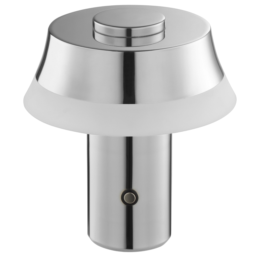 Brilliant - prigušiva punjiva stona lampa na dodir KINICH LED/2,5W/5V 2700K 2600 mAh sjajni hrom