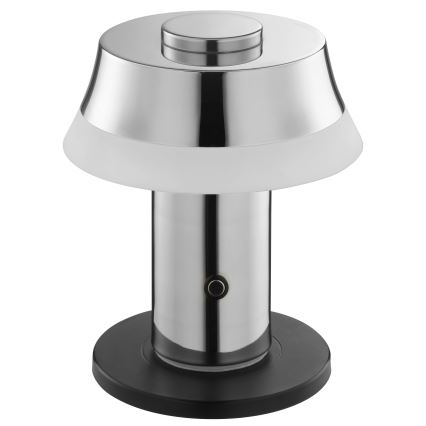 Brilliant - prigušiva punjiva stona lampa na dodir KINICH LED/2,5W/5V 2700K 2600 mAh sjajni hrom