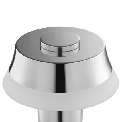Brilliant - prigušiva punjiva stona lampa na dodir KINICH LED/2,5W/5V 2700K 2600 mAh sjajni hrom