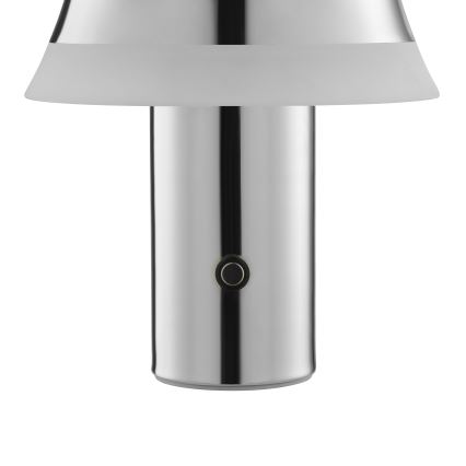 Brilliant - prigušiva punjiva stona lampa na dodir KINICH LED/2,5W/5V 2700K 2600 mAh sjajni hrom