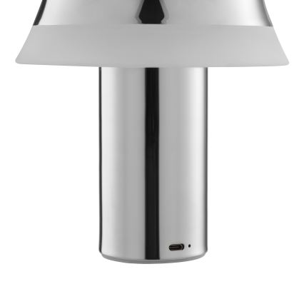 Brilliant - prigušiva punjiva stona lampa na dodir KINICH LED/2,5W/5V 2700K 2600 mAh sjajni hrom