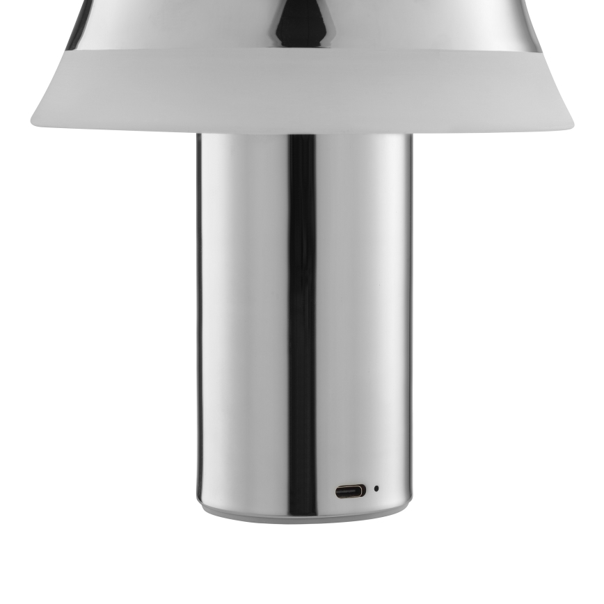 Brilliant - prigušiva punjiva stona lampa na dodir KINICH LED/2,5W/5V 2700K 2600 mAh sjajni hrom