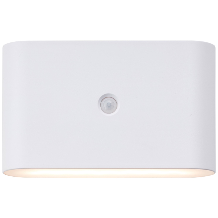 Brilliant - LED Vanjska punjiva zidna Lampa sa senzorom XINO LED/3W/5V IP44 bela