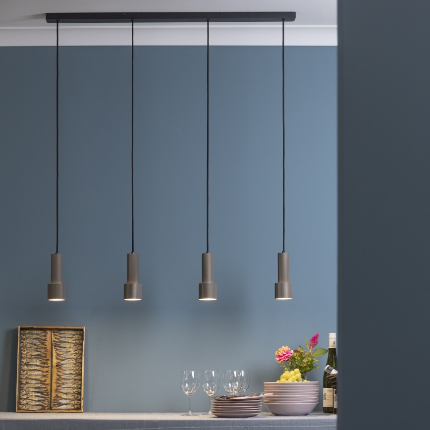 Brilliant - Luster na sajli CADIZ 4xGU10/10W/230V bronzana