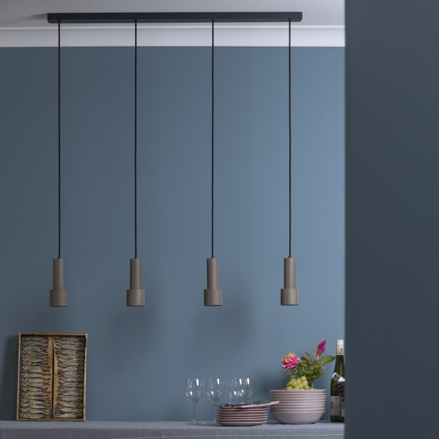 Brilliant - Luster na sajli CADIZ 4xGU10/10W/230V bronzana