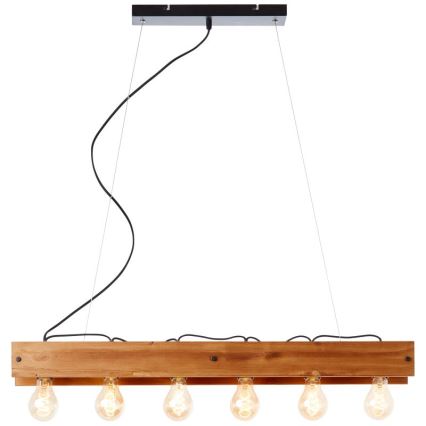 Brilliant - Luster na sajli CALANDRA 6xE27/42W/230V bor