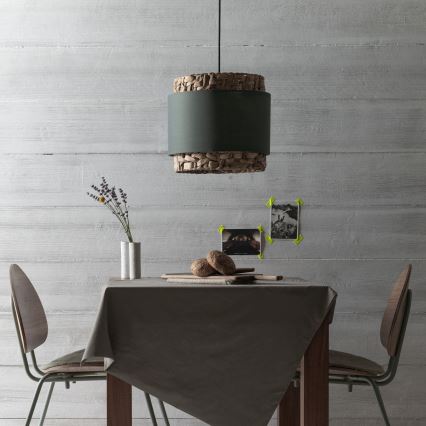 Brilliant - Luster na sajli WATERLILLY 1xE27/60W/230V pr. 35 cm sivo