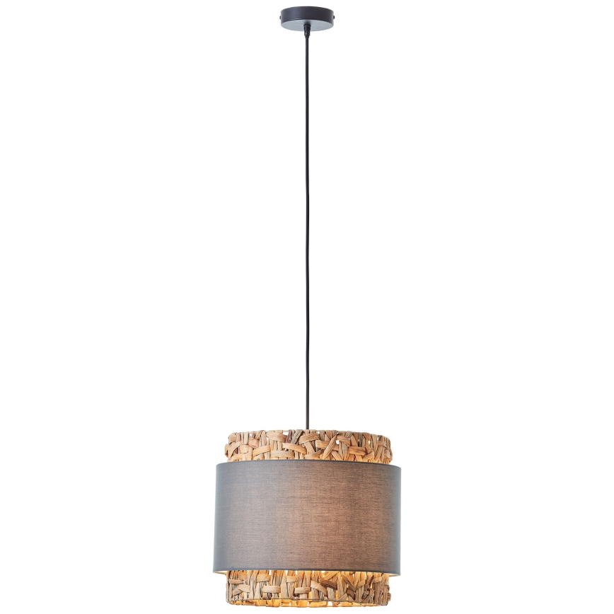 Brilliant - Luster na sajli WATERLILLY 1xE27/60W/230V pr. 35 cm sivo