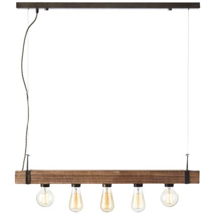 Brilliant - Luster na sajli WOODHILL 5xE27/30W/230V - FSC sertifikovano