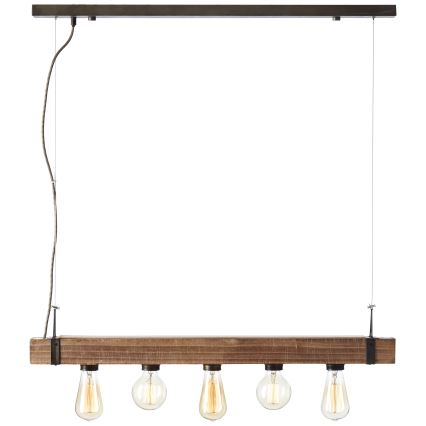 Brilliant - Luster na sajli WOODHILL 5xE27/30W/230V - FSC sertifikovano