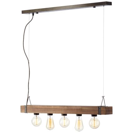 Brilliant - Luster na sajli WOODHILL 5xE27/30W/230V - FSC sertifikovano