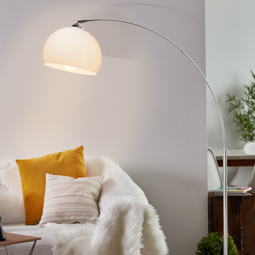 Brilliant - podna lampa VESSA 1xE27/60W/230V sjajni hrom/bela