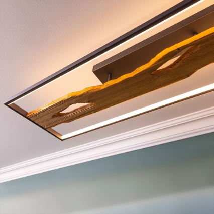 Brilliant - LED prigušiva plafonjera CHAUMONT LED/48W/230V kaučukovo drvo