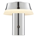 Brilliant - prigušiva punjiva stona lampa na dodir KINICH LED/2,5W/5V 2700K 2600 mAh sjajni hrom