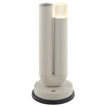 Brilliant - prigušiva LED punjiva dodirna spoljašnja stona lampa SAYU LED/2,5W/5V 2700K 2600 mAh IP44 siva