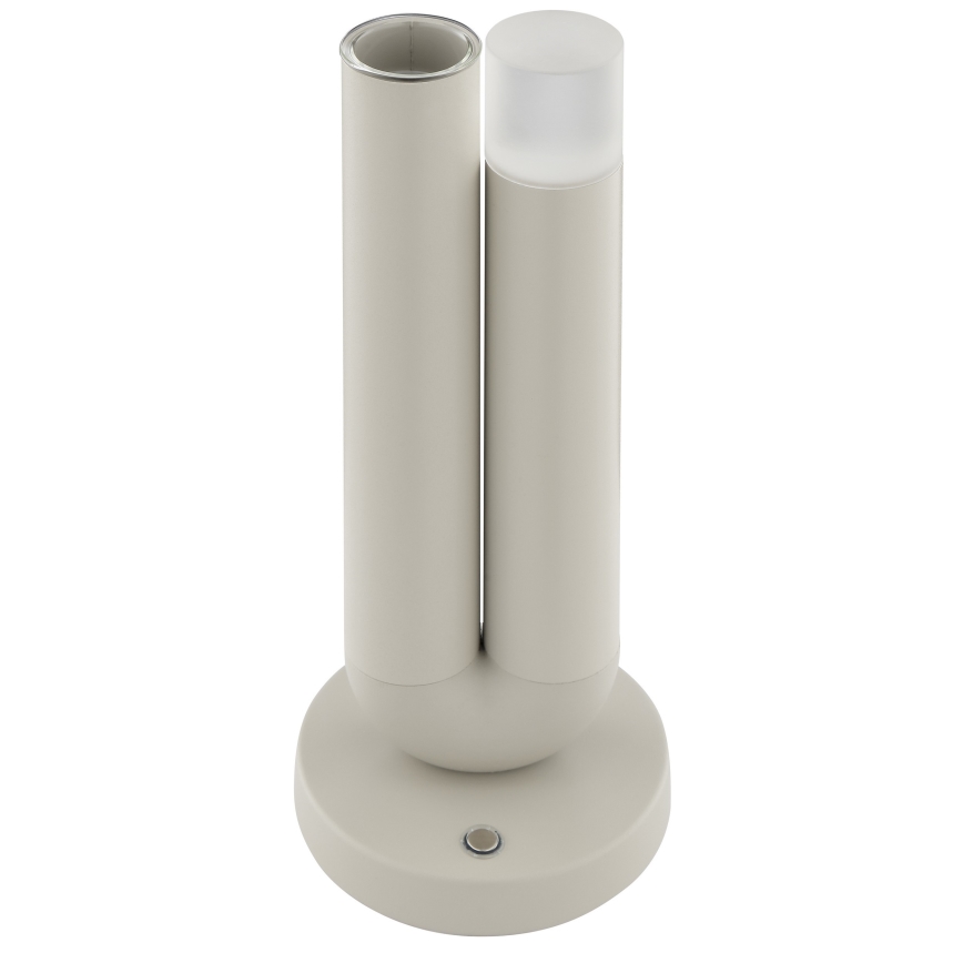 Brilliant - prigušiva LED punjiva dodirna spoljašnja stona lampa SAYU LED/2,5W/5V 2700K 2600 mAh IP44 siva
