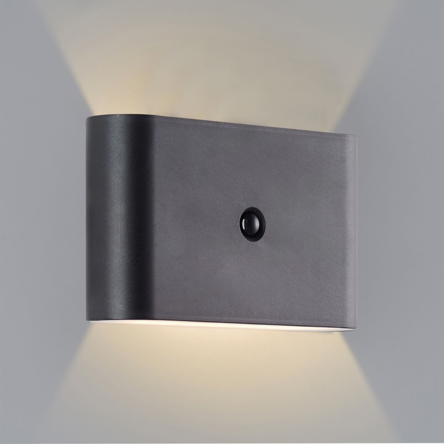 Brilliant - punjiva LED spoljašnja zidna lampa sa senzorom XINO LED/3W/5V 3600 mAh IP44 crna