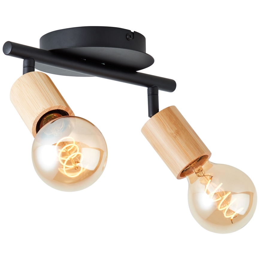 Brilliant - Reflektorska lampa TIFFANY 2xE27/28W/230V bambus
