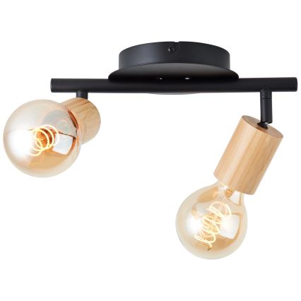 Brilliant - Reflektorska lampa TIFFANY 2xE27/28W/230V bambus