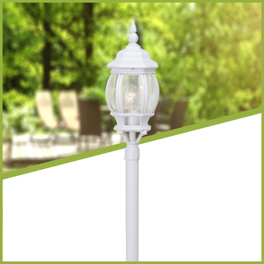 Brilliant - Spoljašnja lampa ISTRIA 1xE27/60W/230V 112 cm IP23 bela