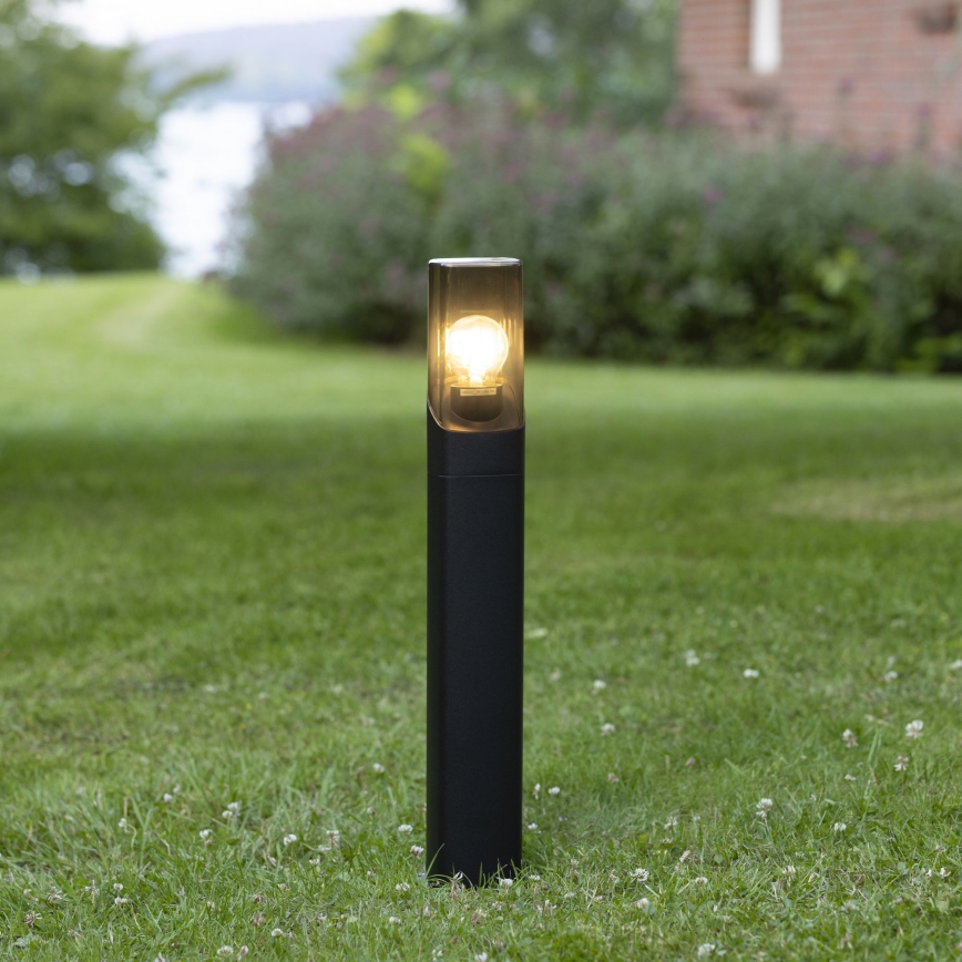 Brilliant - Spoljašnja lampa MINOU 1xE27/10W/230V 60 cm IP44 crno/dimno