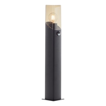 Brilliant - Spoljašnja lampa sa senzorom MINOU 1xE27/10W/230V IP44 crno/dimno