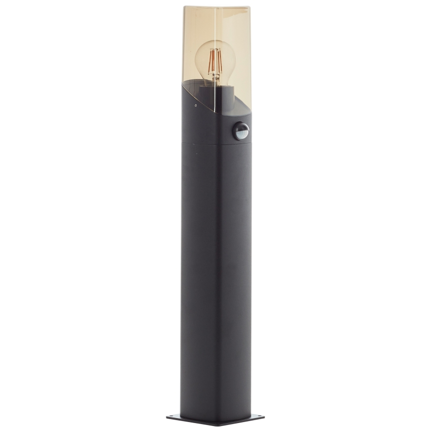 Brilliant - Spoljašnja lampa sa senzorom MINOU 1xE27/10W/230V IP44 crno/dimno