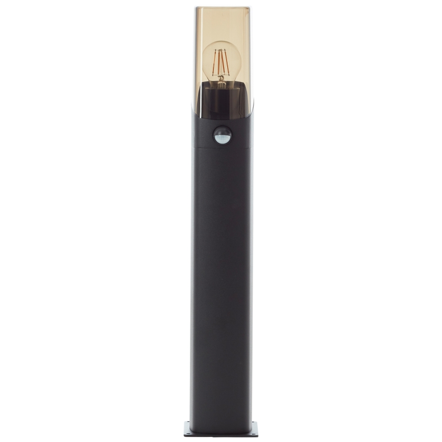 Brilliant - Spoljašnja lampa sa senzorom MINOU 1xE27/10W/230V IP44 crno/dimno
