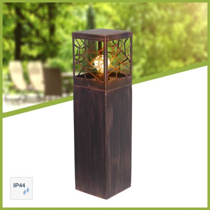 Brilliant - Spoljašnja lampa WHITNEY 1xE27/52W/230V IP44 patina/bakrena