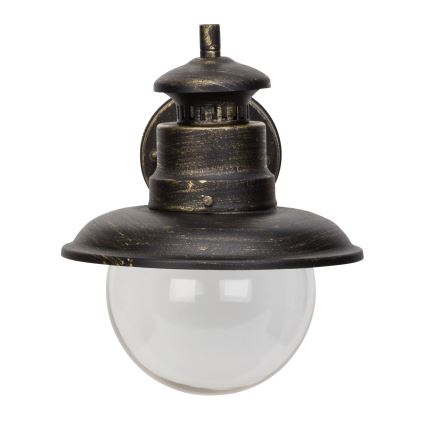 Brilliant - Spoljašnja zidna lampa ARTU 1xE27/60W/230V IP44 patina/zlatna