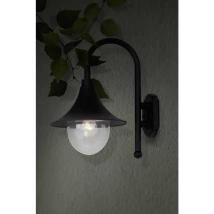 Brilliant - Spoljašnja zidna lampa BERNA 1xE27/60W/230V IP44 crno