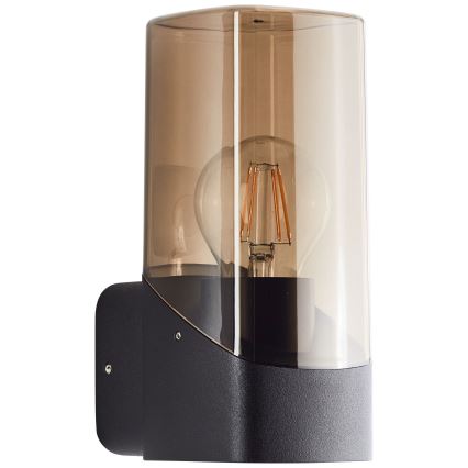 Brilliant - Spoljašnja zidna lampa MINOU 1xE27/10W/230V IP44 crno/dimno