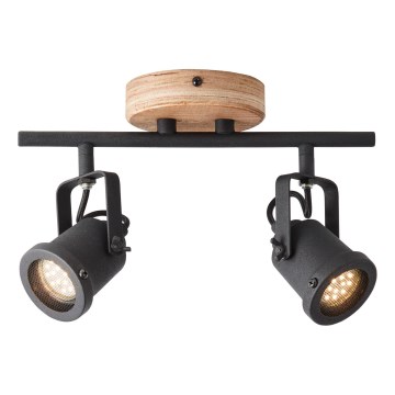 Brilliant - Spot svetiljka INGE 2xGU10/6W/230V borovina