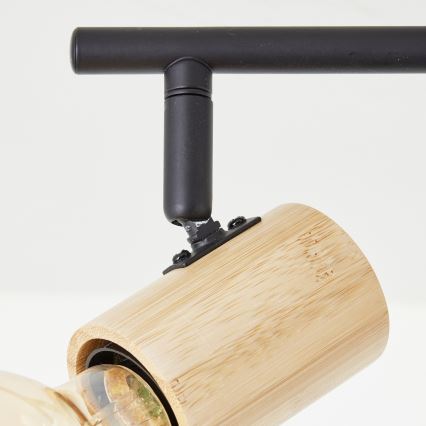 Brilliant - Spot svetiljka KERRY 6xE27/40W/230V crna/bambus