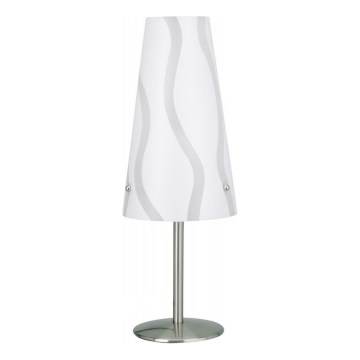 Brilliant - Stona lampa ISI 1xE14/40W/230V bela/sivo/sjajni krom