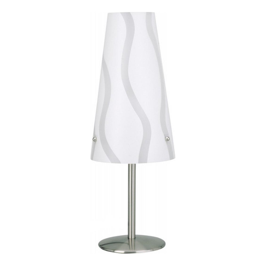 Brilliant - Stona lampa ISI 1xE14/40W/230V bela/sivo/sjajni krom