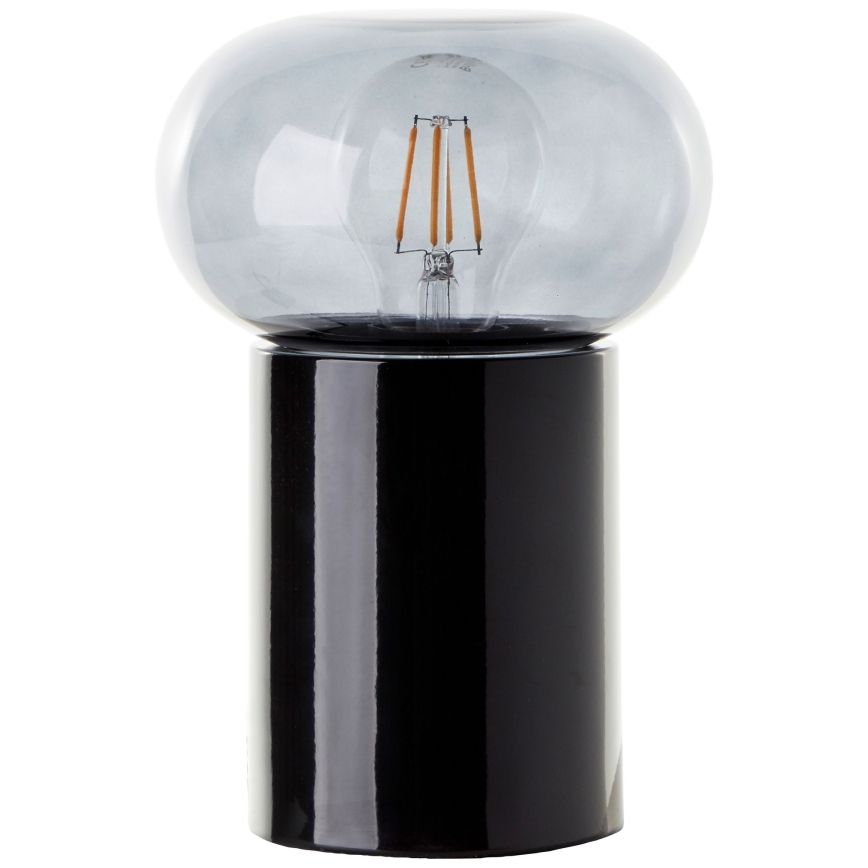 Brilliant - Stona lampa KNUT 1xE27/25W/230V crno/prozirna