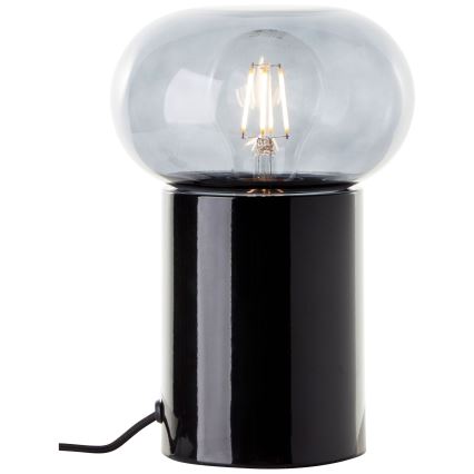 Brilliant - Stona lampa KNUT 1xE27/25W/230V crno/prozirna