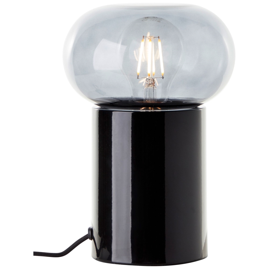 Brilliant - Stona lampa KNUT 1xE27/25W/230V crno/prozirna